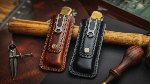 Italian Leather Buck 110 Pocket Sheath